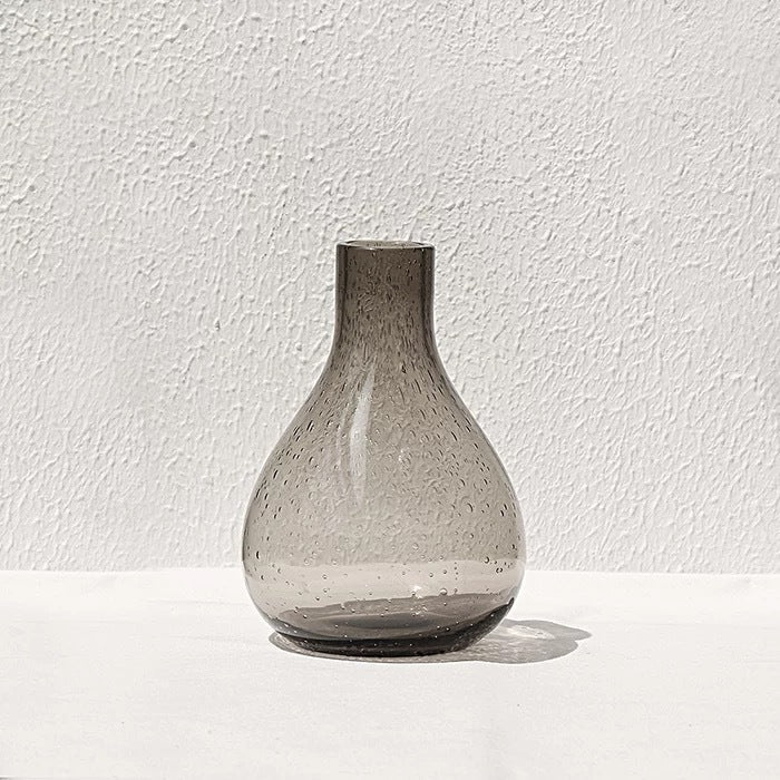 Aesthetic Clear Bubble Glass Flower Vase
