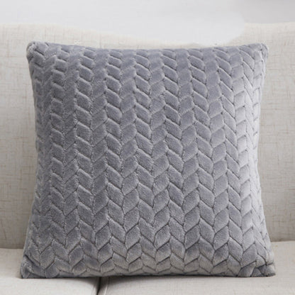 Modern Solid Flannel Sofa Cushion Case