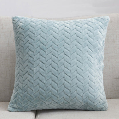 Modern Solid Flannel Sofa Cushion Case