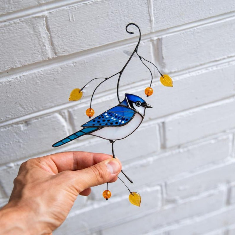 Kawaii Metal Bird Wall Decor Indoor Art Sculpture