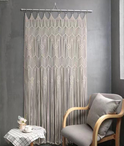 Artisanal Round Hoop Tapestry for Doorway/Partition
