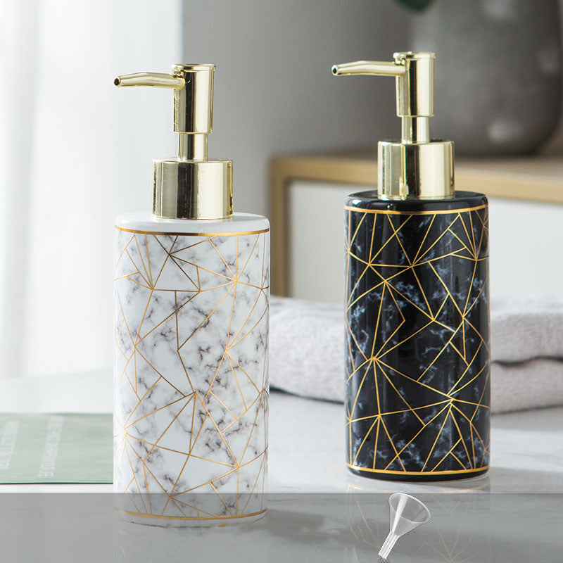 Luxury Bathroom Accessory Ceramic Pump Bottle