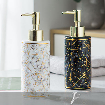 Luxury Bathroom Accessory Ceramic Pump Bottle