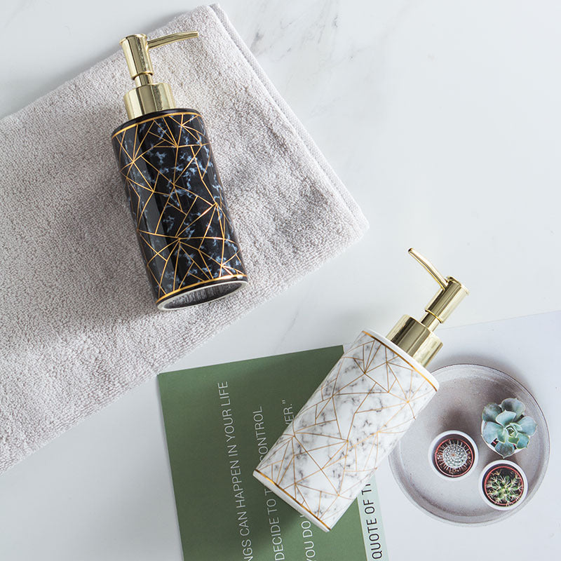 Luxury Bathroom Accessory Ceramic Pump Bottle