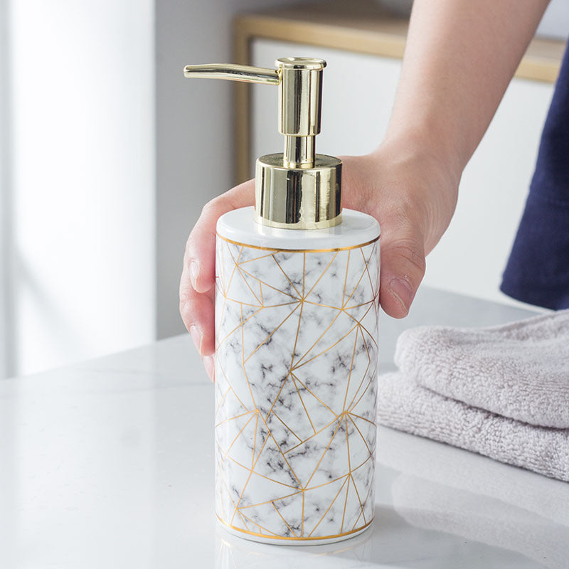 Luxury Bathroom Accessory Ceramic Pump Bottle
