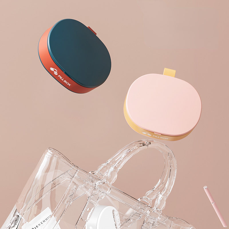 Small Pocket Travel Pill Box for Tablets and Drug Capsules