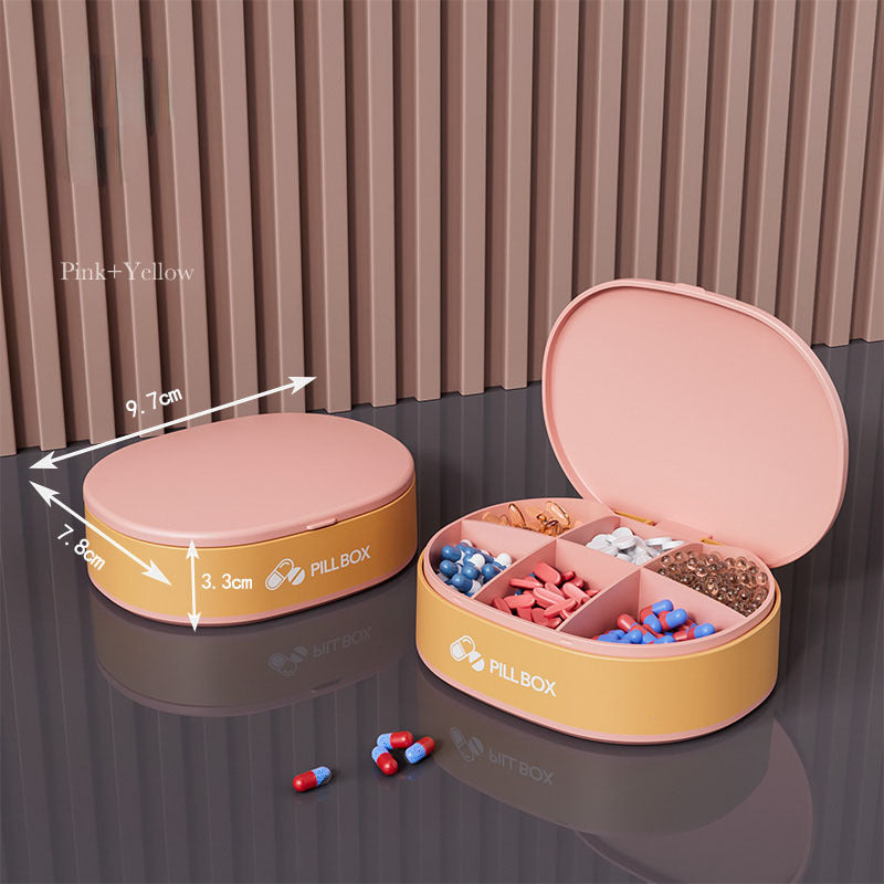 Small Pocket Travel Pill Box for Tablets and Drug Capsules