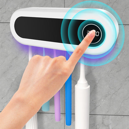 Smart UV Sterilizer Toothbrush Holder & Toothpaste Dispenser