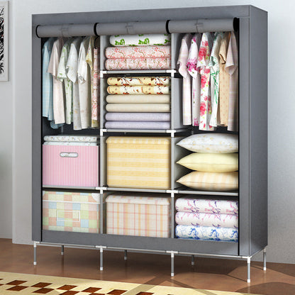 Extra Capacity Portable Clothes Hanging Wardrobe