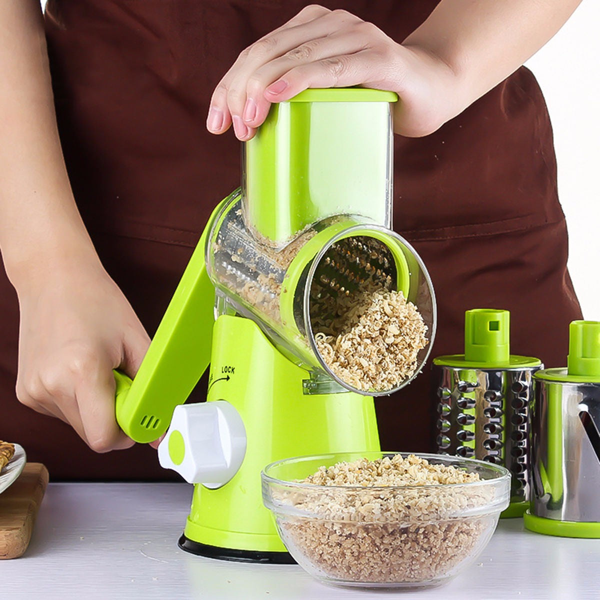 Round Mandoline Slicer: Potato Julienne & Vegetable Cutter