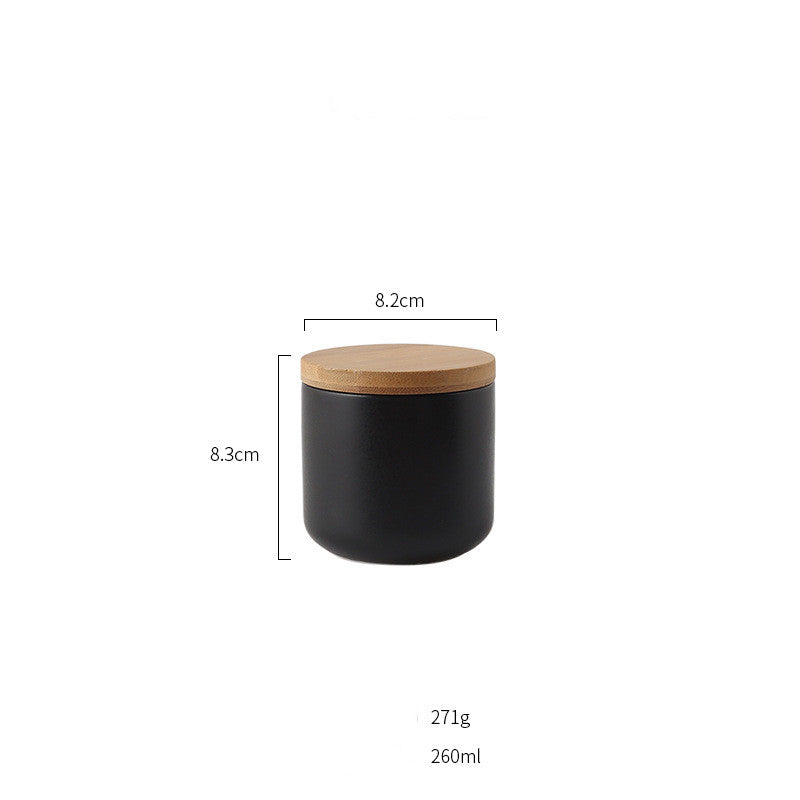 Modern Kitchen Canister with Air Tight Wood Lid