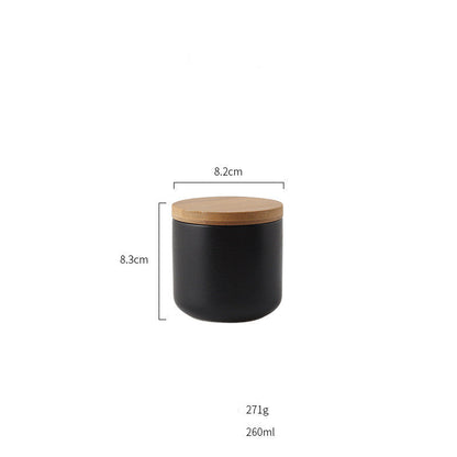 Modern Kitchen Canister with Air Tight Wood Lid