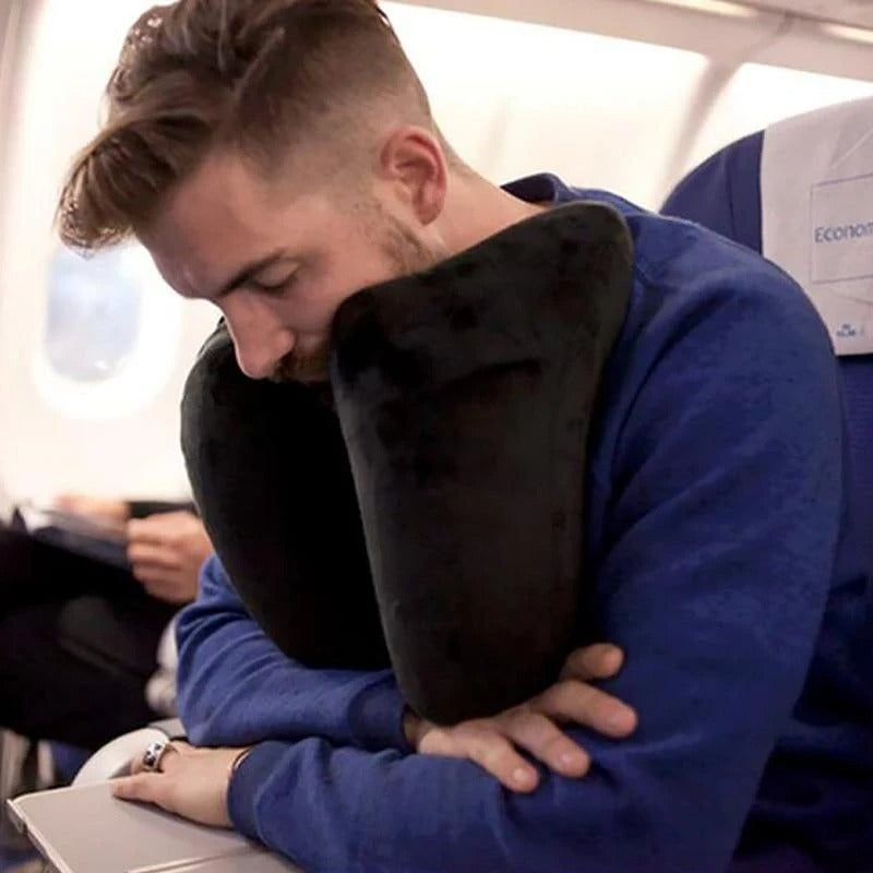Portable Memory Foam Neck Pillow – Soft Travel Cushion for Neck & Shoulder Support | 5 Colors