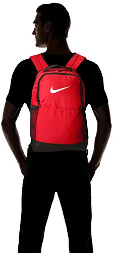Nike Brasilia Medium Training Backpack for Women and Men with Secure Storage & Water Resistant Coating, Black/Black/White