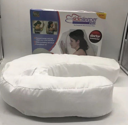 Cotton & Silk Side Sleeper Pillow – Neck & Spine Alignment Health Pillow | Chiropractor Developed