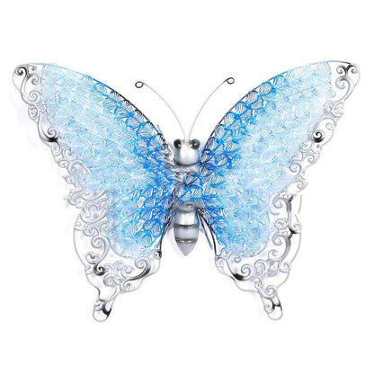 Butterfly Wall Decor with Blue Wing Scales