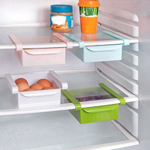 Hanging Plastic Refrigerator Shelf Storage Rack