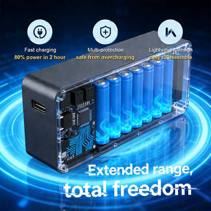 Adult Electric Wheelchair & Mobility Scooter - Lightweight Foldable Suitable for Seniors with 360° Joystick Control, Left/Right Hand Operation, All-Terrain Power Chair, Compact Device for / Use ( -)