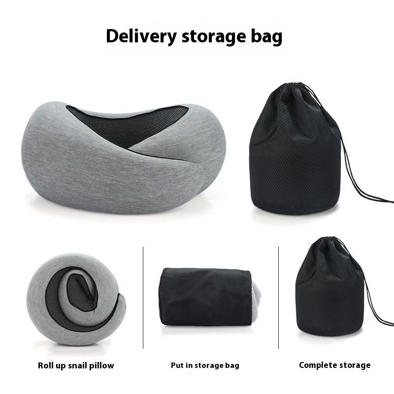 Memory Foam Travel Neck Pillow – 360° Support for Plane, Car & Office | Velcro & Buckle Styles