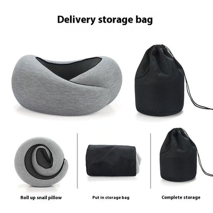 Memory Foam Travel Neck Pillow – 360° Support for Plane, Car & Office | Velcro & Buckle Styles