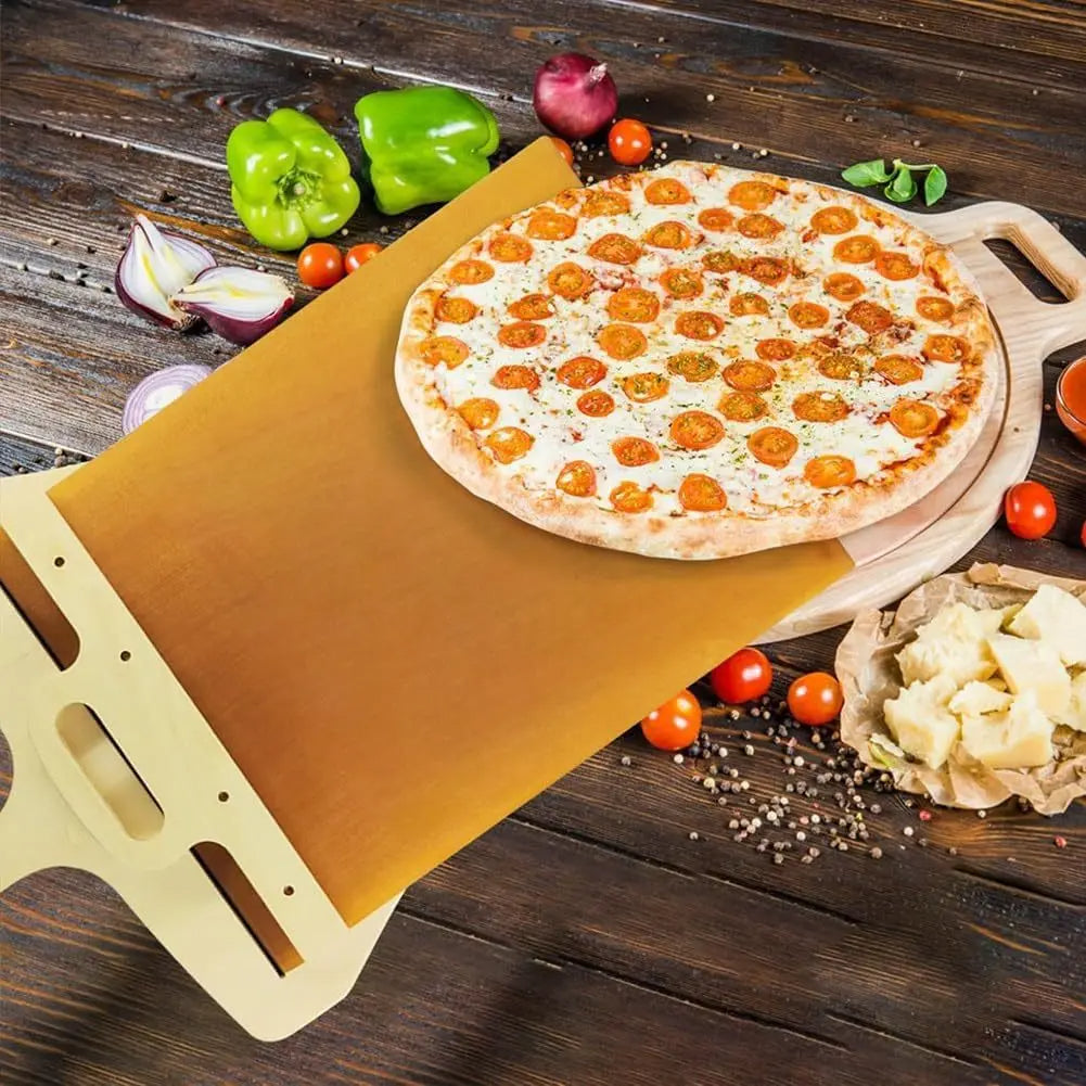 Sliding Pizza Shovel and Non-Stick Cutting Board