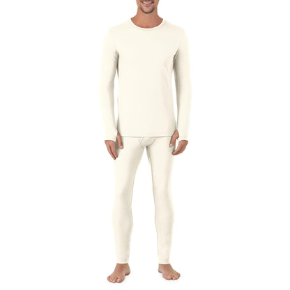 Cuddl Duds Thermal Underwear Shirt and Leggings Set for Men - Heavyweight Fleece Lined Long Johns - Winter Clothes Base Layer