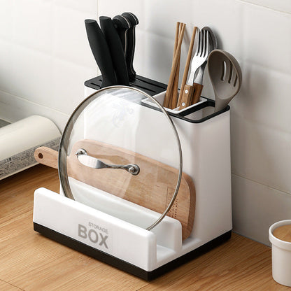 Kitchen Tableware Storage Holder & Plastic Knife Rack