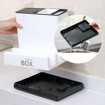 Kitchen Tableware Storage Holder & Plastic Knife Rack