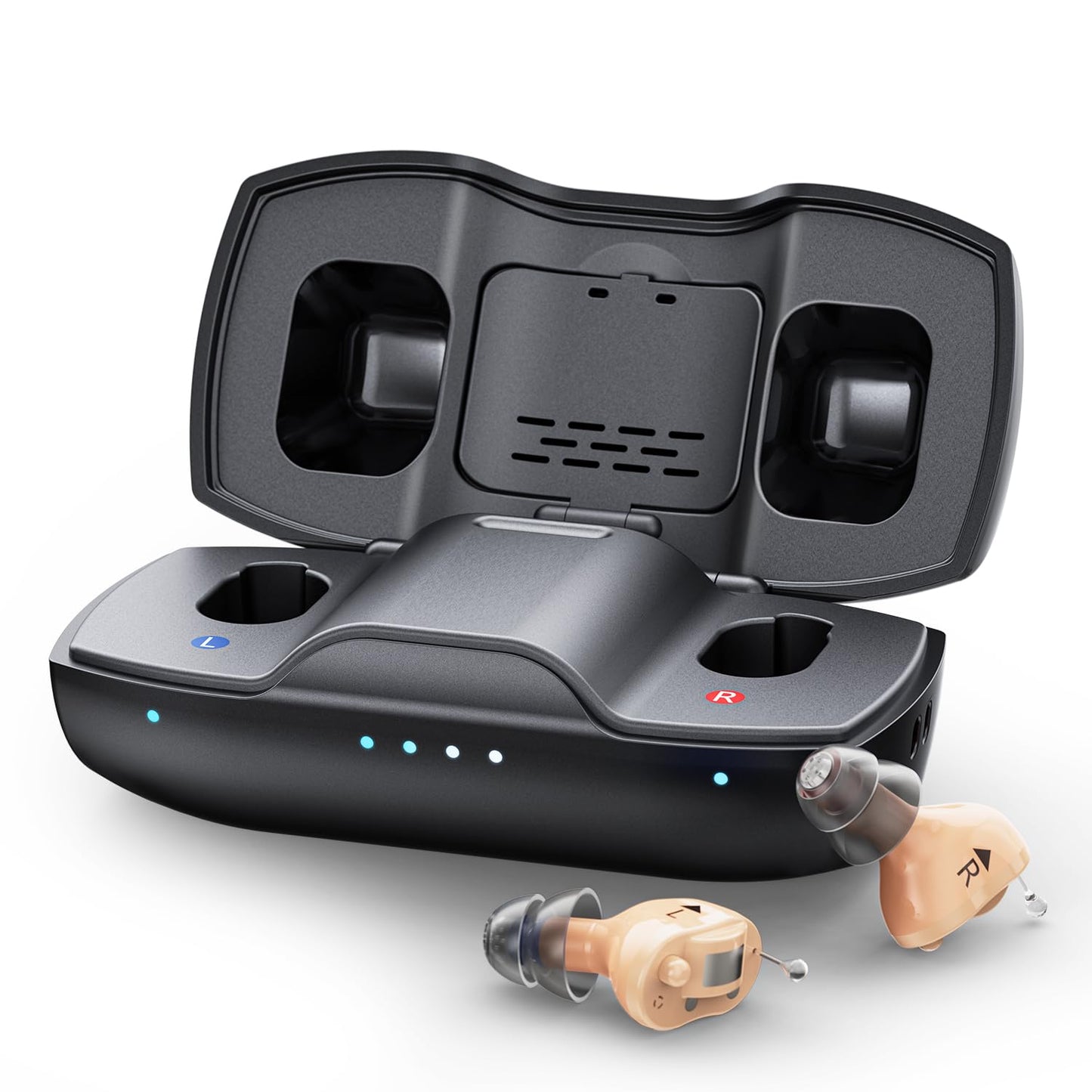 Nova Hearing Aids for Seniors Adults: Superior Sound Quality - Smart Noise Cancelling - No Feedback - 1.5Hrs Charging for 100Hrs Working - Come with Anti-Lost Lanyard - Over-the-Counter
