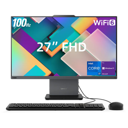 Lenovo ThinkCentre Neo 50a All-in-One Business Desktop, 27” FHD 100Hz Touchscreen, Intel Core i7-13620H, 32GB DDR5, 1TB SSD, Webcam, HDMI, Wi-Fi 6, Wired KB & M, Win 11 Pro, Adata Flash Drive Bundle