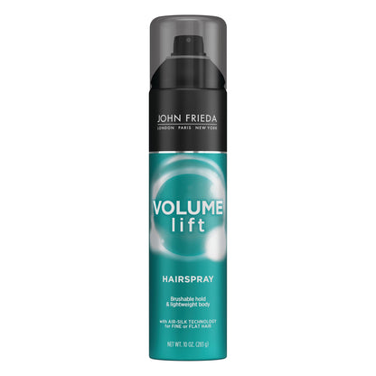 John Frieda Volume Lift Hairspray, Volumizing Hairspray with Air-Silk Technology for Fine or Flat Hair, Adds Body, Long-Lasting Hold, and Fullness for Fine, Thin Hair, 10 Oz, Pack of 2