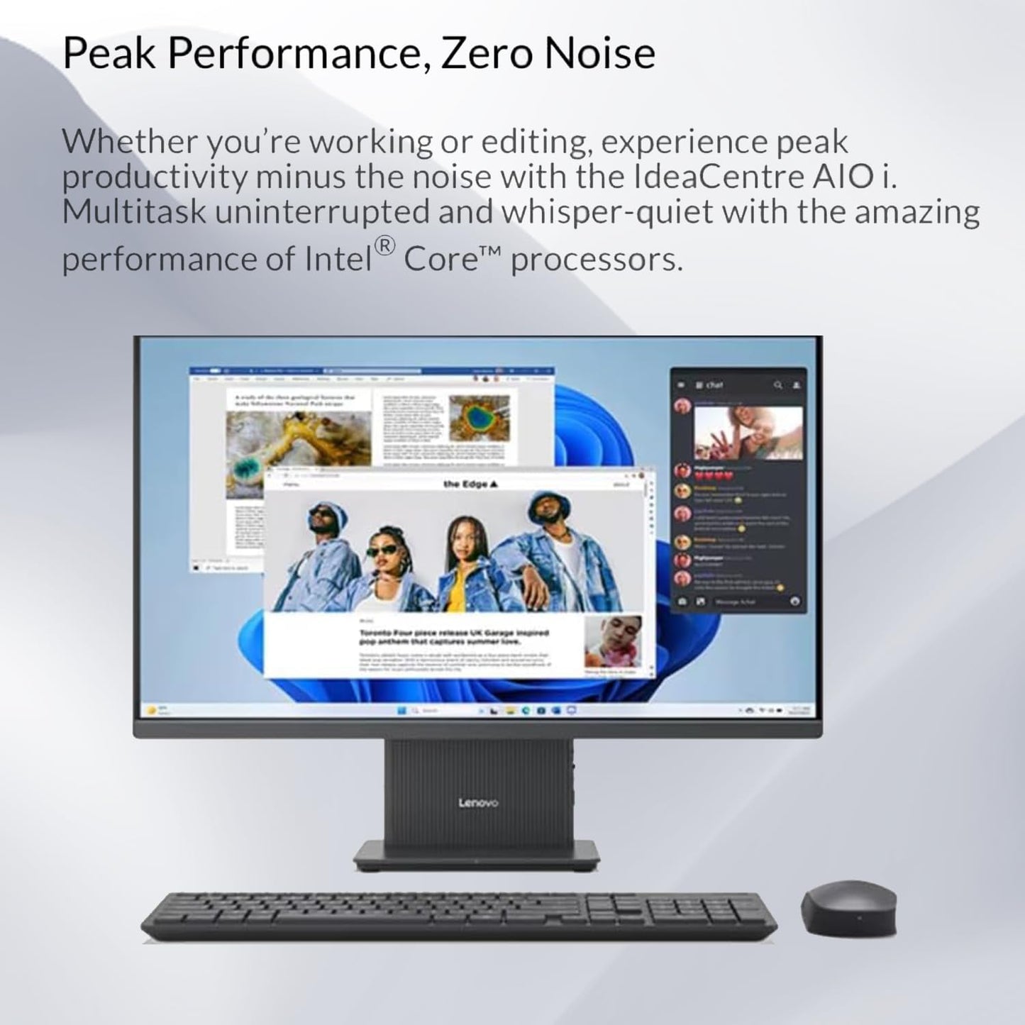 Lenovo IdeaCentre I Gen 9 27" Business All-in-One Desktop, 27" FHD 100Hz Touchscreen, Intel Core i7-13620H, 32GB DDR5 RAM, 1TB SSD, Wi-Fi 6, Windows 11 Pro, Grey + with A-Data 512 External SSD Bundle