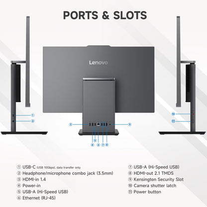 Lenovo ThinkCentre Neo 50a All-in-One Business Desktop, 27” FHD 100Hz Touchscreen, Intel Core i7-13620H, 32GB DDR5, 1TB SSD, Webcam, HDMI, Wi-Fi 6, Wired KB & M, Win 11 Pro, Adata Flash Drive Bundle
