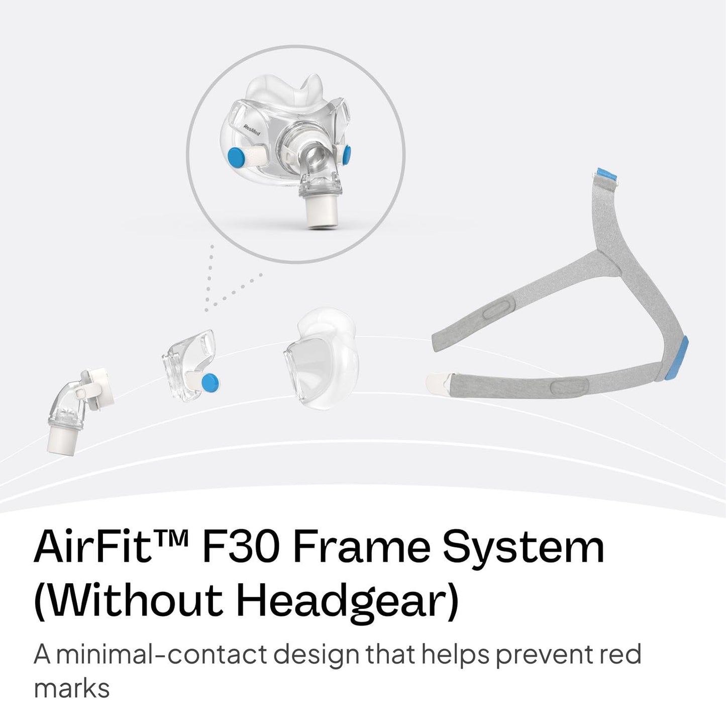 Resmed AirFit F30 Frame System - for Full-Face CPAP Mask Frame System - Replacement CPAP Accessories - Medium