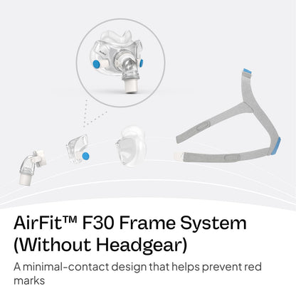 Resmed AirFit F30 Frame System - for Full-Face CPAP Mask Frame System - Replacement CPAP Accessories - Medium