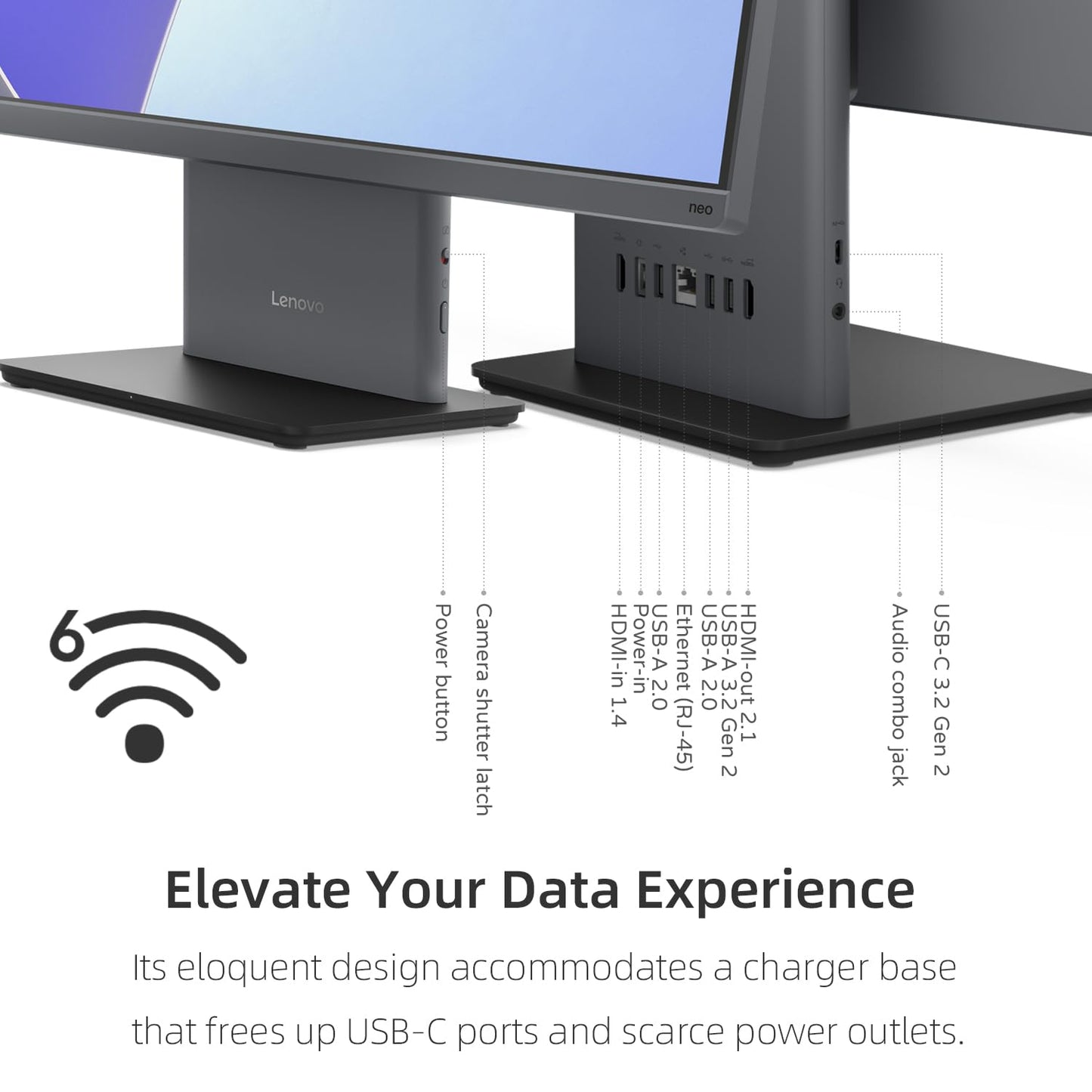 Lenovo ThinkCentre Neo 50a All-in-One Business Desktop, 27” FHD 100Hz Touchscreen, Intel Core i7-13620H, 32GB DDR5, 1TB SSD, Webcam, HDMI, Wi-Fi 6, Wired KB & M, Win 11 Pro, Adata Flash Drive Bundle