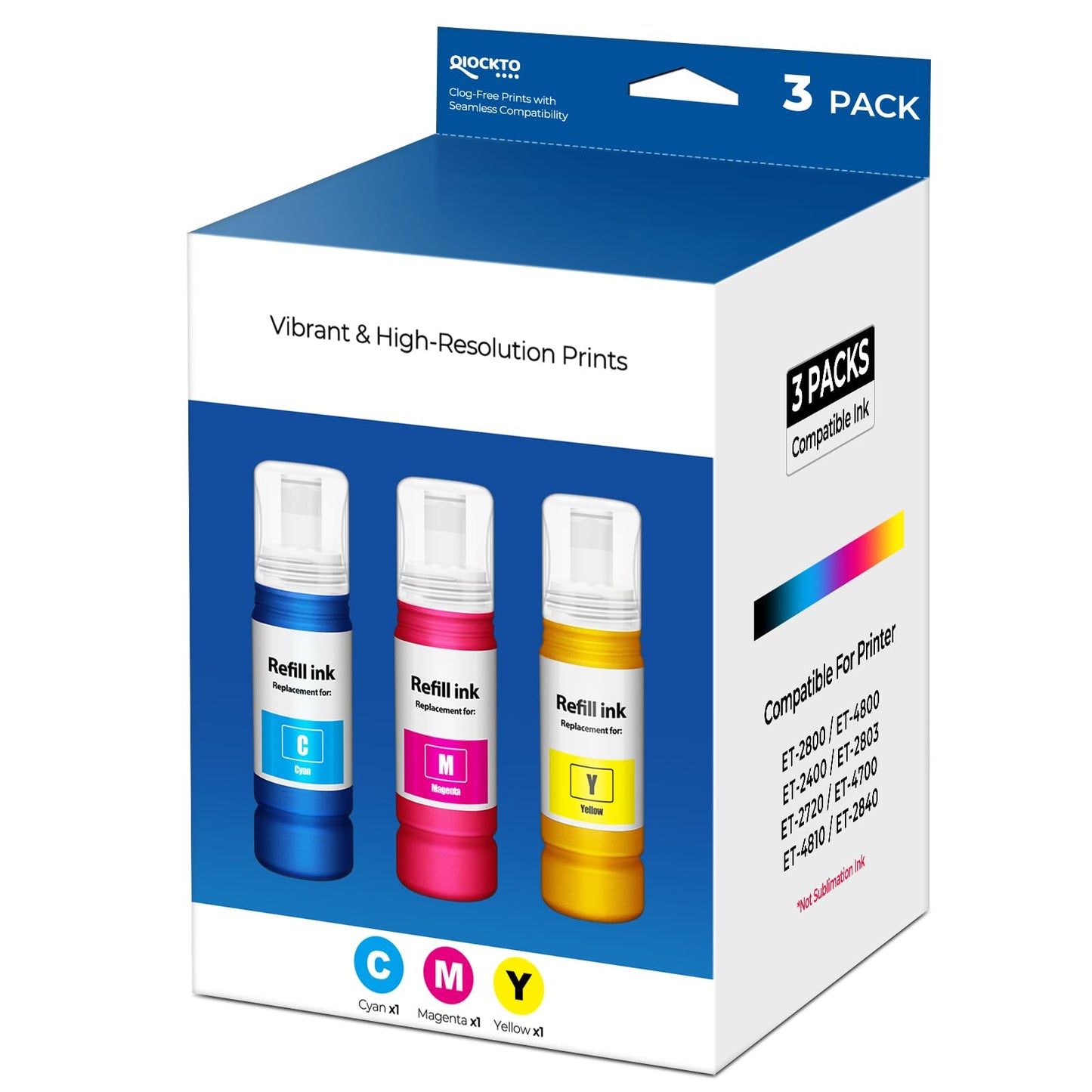 Compatible for EPT522 Ink Refill Bottles Replacement for ET-2800 ET-2400