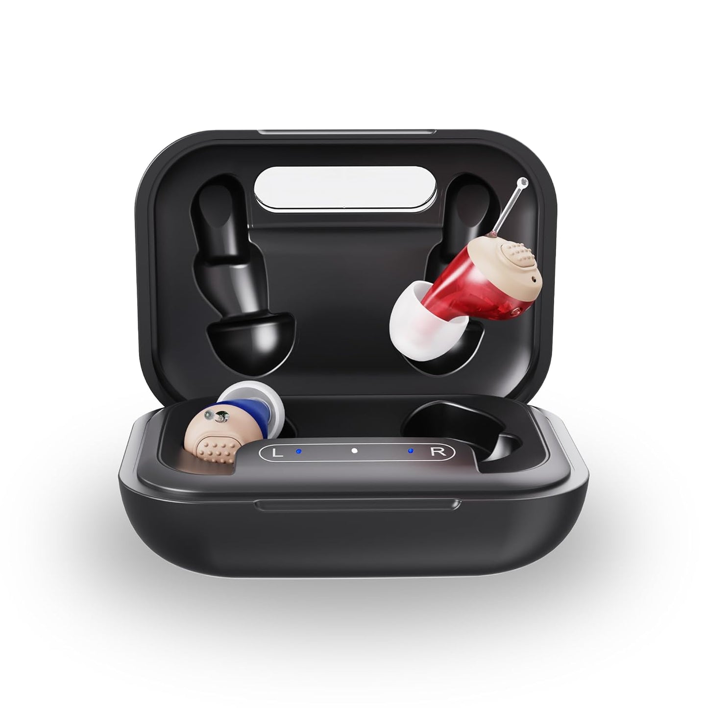 OTC Rechargeable Digital Hearing Aids for Seniors Adults | In-Ear Discreet Design, No Bluetooth Needed, Automatic Noise Cancellation, 6 Volume Levels, 4 Scene Modes, 60H Long Battery