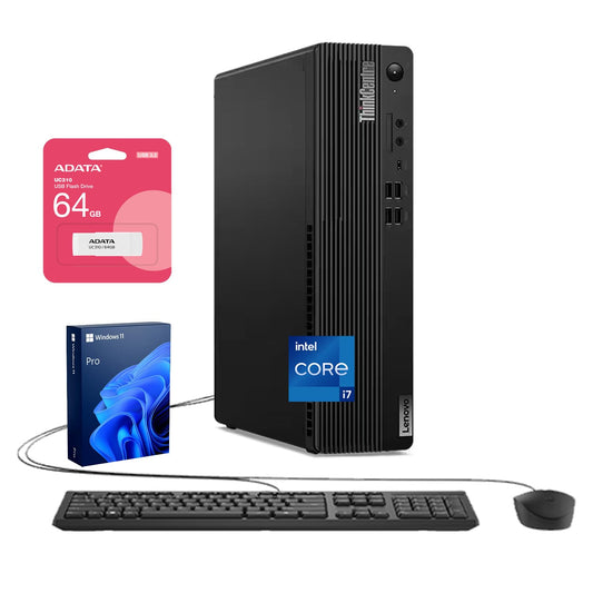 Lenovo ThinkCentre M70s Small Form Factor Business Desktop, 14th Gen Intel 10-Core i5-14400, 32GB DDR5 RAM, 1TB SSD, HDMI, DP, Wi-Fi 6, Windows 11 Pro, Bundle with Adata UC310 64GB USB Flash Drive