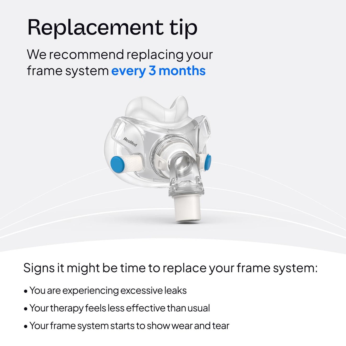 Resmed AirFit F30 Frame System - for Full-Face CPAP Mask Frame System - Replacement CPAP Accessories - Medium