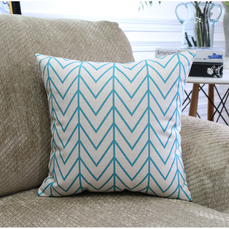 Modern Abstract Geometric Cushion Cover – Blended Fabric Decorative Pillow Case | 45x45cm & 30x50cm | 13 Designs