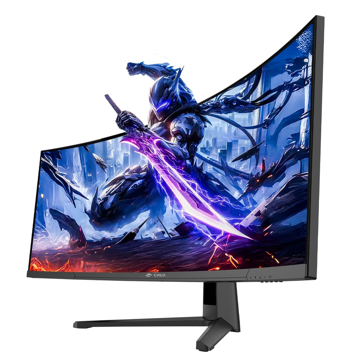 CRUA 45" Curved Gaming Monitor, 240Hz DQHD 5120×1440 UltraWide 32:9 VA Screen Computer Monitors, 120% sRGB,1500R, AMD FreeSync Compatible, Built-in Speakers, HDMI 2.1 & DP 1.4, Wall Mountable – Black