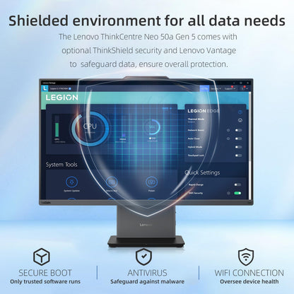Lenovo ThinkCentre Neo 50a All-in-One Business Desktop, 27” FHD 100Hz Touchscreen, Intel Core i7-13620H, 32GB DDR5, 1TB SSD, Webcam, HDMI, Wi-Fi 6, Wired KB & M, Win 11 Pro, Adata Flash Drive Bundle