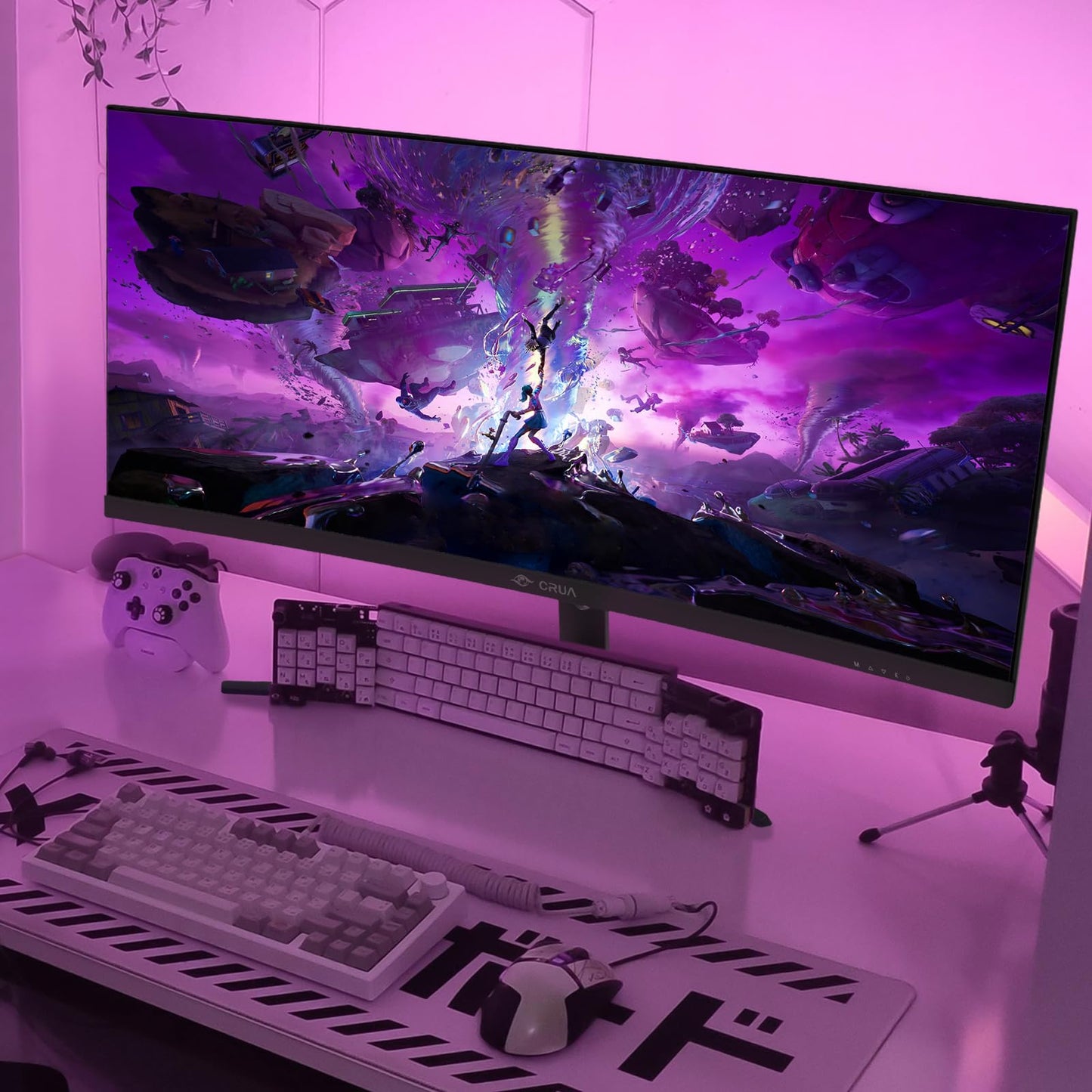 CRUA 45" Curved Gaming Monitor, 240Hz DQHD 5120×1440 UltraWide 32:9 VA Screen Computer Monitors, 120% sRGB,1500R, AMD FreeSync Compatible, Built-in Speakers, HDMI 2.1 & DP 1.4, Wall Mountable – Black