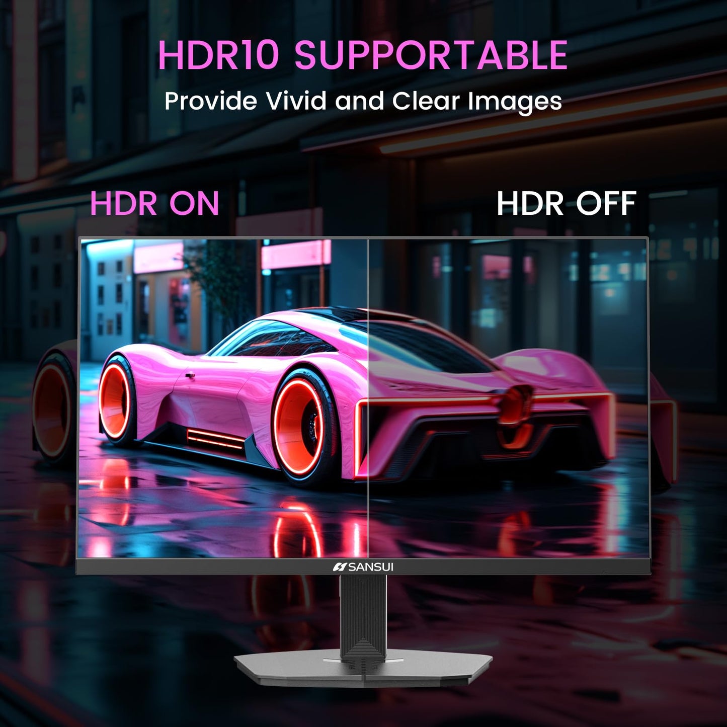 SANSUI 34 Inch 240Hz Ultrawide Curved Gaming Monitor UWQHD 3440×1440, 21:9 2K Curved Monitor 1500R,HDR400,Fast VA, PIP/PBP,AI Crosshair,AIPQ(Visual Enhance),MPRT 1ms,HDMI2.1 * 2,DP1.4 * 2