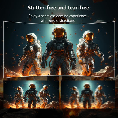 Curved Gaming Monitor Z-Edge 34", WQHD 1440P 240Hz 165Hz Computer Monitor, MPRT 1ms, 21:9 Aspect Ratio, 1500R，16.7M Colors, 4000:1 Contrast, AG34P Edgeless, Height Adjustable 2X DP and 2X HDMI