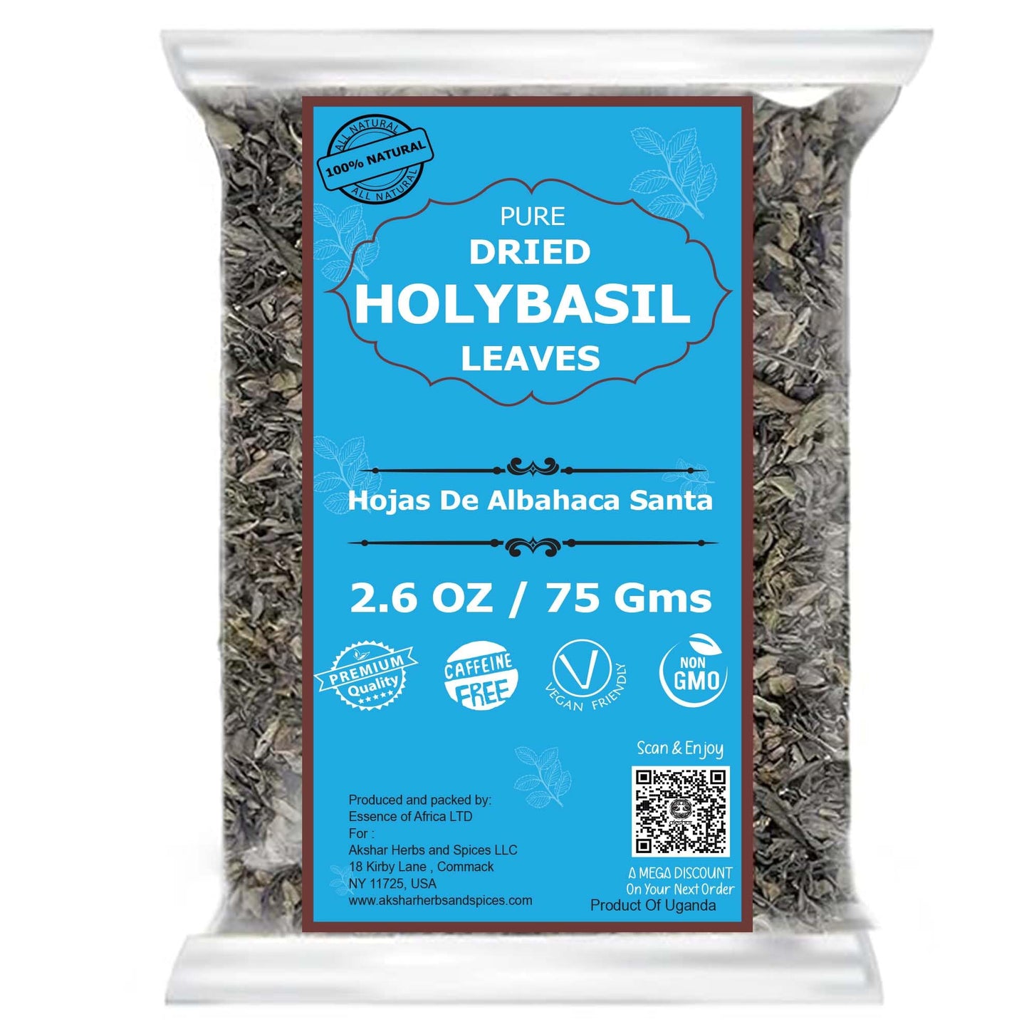Akshit Moringa Leaves, 2.6oz, Dried From Fresh MoringaOleifera Leaves, Hojas De Moringa Secas, Loose Leaf Tea, Drumstick Tree Leaf, Non-GMO