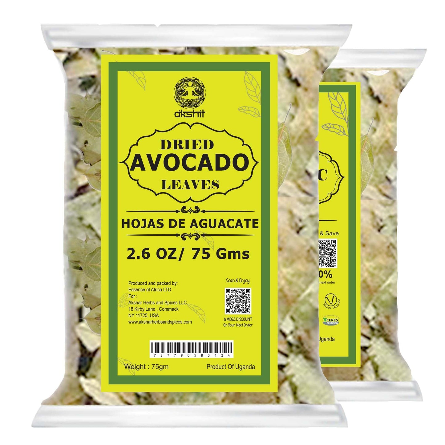 Akshit Moringa Leaves, 2.6oz, Dried From Fresh MoringaOleifera Leaves, Hojas De Moringa Secas, Loose Leaf Tea, Drumstick Tree Leaf, Non-GMO
