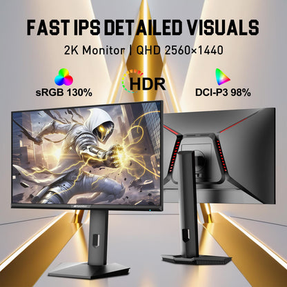 SANSUI 27 Inch Curved Gaming Monitor 180Hz 1ms with Speakers FHD 1080P Computer Monitor FreeSync|1500R|130% sRGB|HDR|Low Blue Light|HDMI DP Ports|VESA Mount|Metal Stand(ES-G27C1 HDMI Cable Incl.)