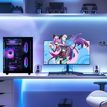 suevery Prebuilt Gaming PC Desktop, Ryzen 7 5700X (8-Core/16-Thread, Up to 4.6GHz), RTX 3050 6GB, 16GB DDR4 RAM, 512GB NVMe SSD, WiFi6, 4K Editing Streaming VR,High End Computer Tower White